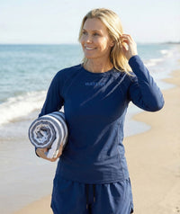 Watery UV-shirt for women - Remington Long Sleeve Rashguard - Dark blue