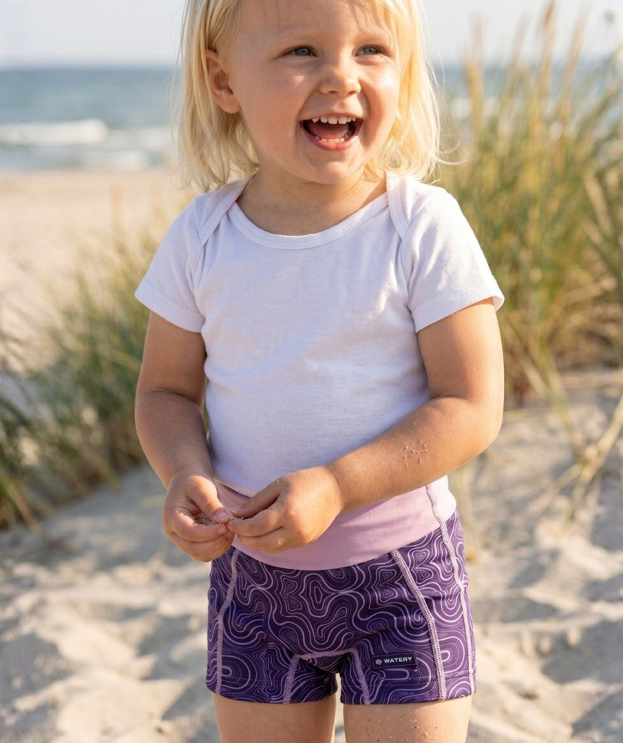 Watery swim nappies for kids - Thetis Youngster - Pink/purple