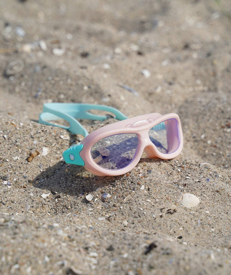 Watery swimming goggles for kids (2-8) - Wilton - Light pink/turquoise
