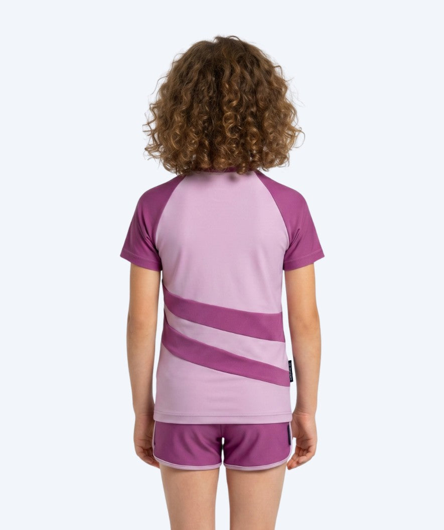 Watery UV-shirt for kids - Manami Short Sleeve Rashguard - Atlantic Purple