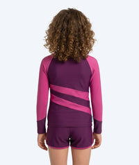 Watery UV-shirt for kids - Manami Long Sleeve Rashguard - Purple