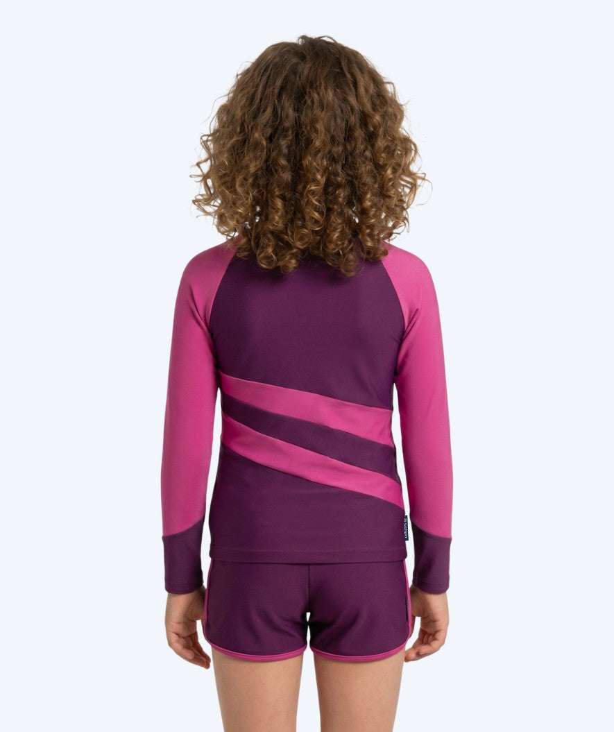 Watery UV-shirt for kids - Manami Long Sleeve Rashguard - Purple