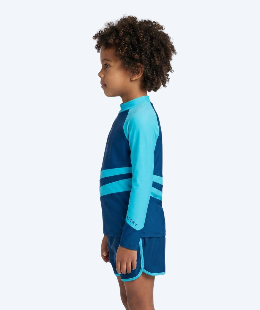 Watery UV-shirt for kids - Manami Long Sleeve Rashguard - Atlantic Blue