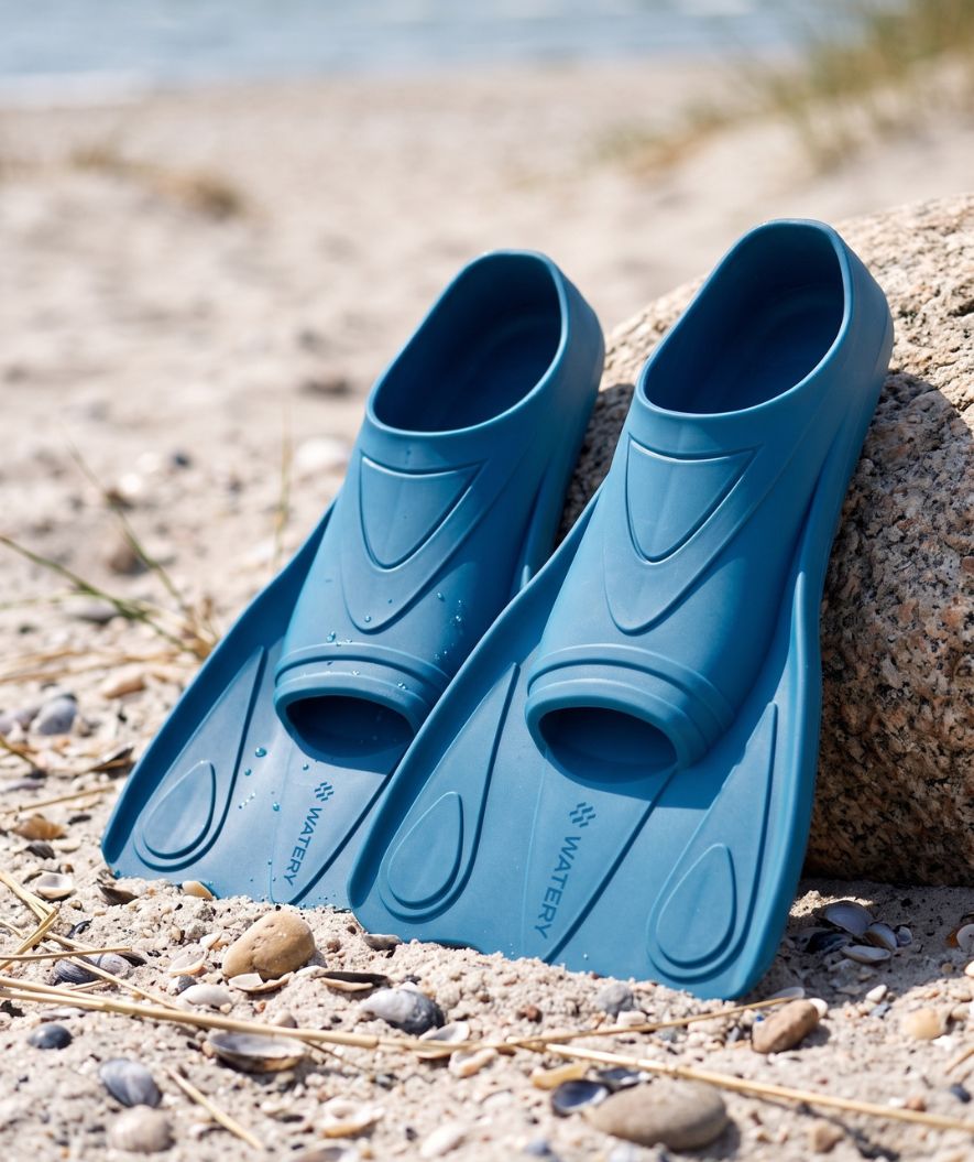 Watery swim fins for adults - Leander - Dark blue
