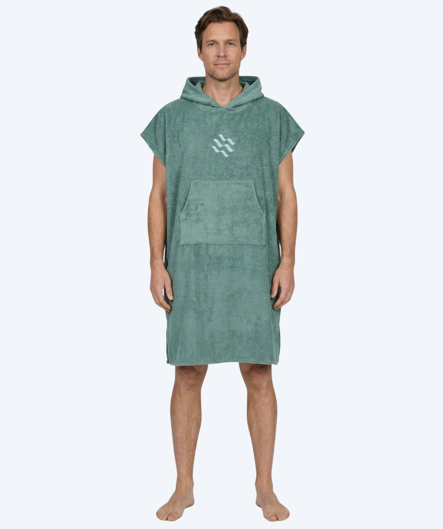 Watery bathing poncho for adults - Cotton - Forest Green