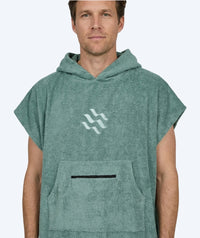 Watery bathing poncho for adults - Cotton - Forest Green