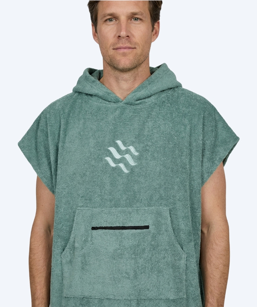 Watery bathing poncho for adults - Cotton - Forest Green