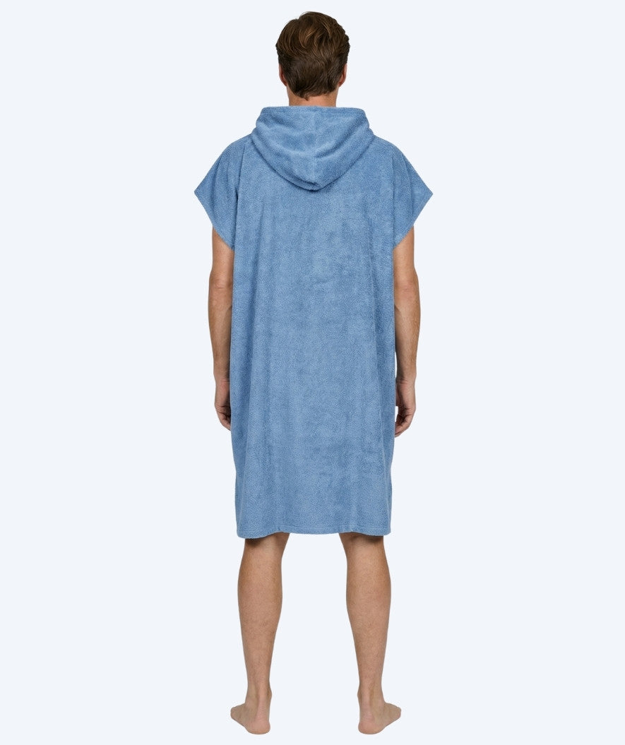 Watery bathing poncho for adults - Cotton - Atlantic Blue