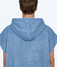 Watery bathing poncho for adults - Cotton - Atlantic Blue