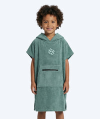 Watery bathing poncho for kids (1-6) - Cotton - Forest Green