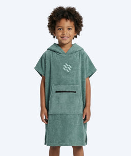 Watery bathing poncho for kids (1-6) - Cotton - Forest Green