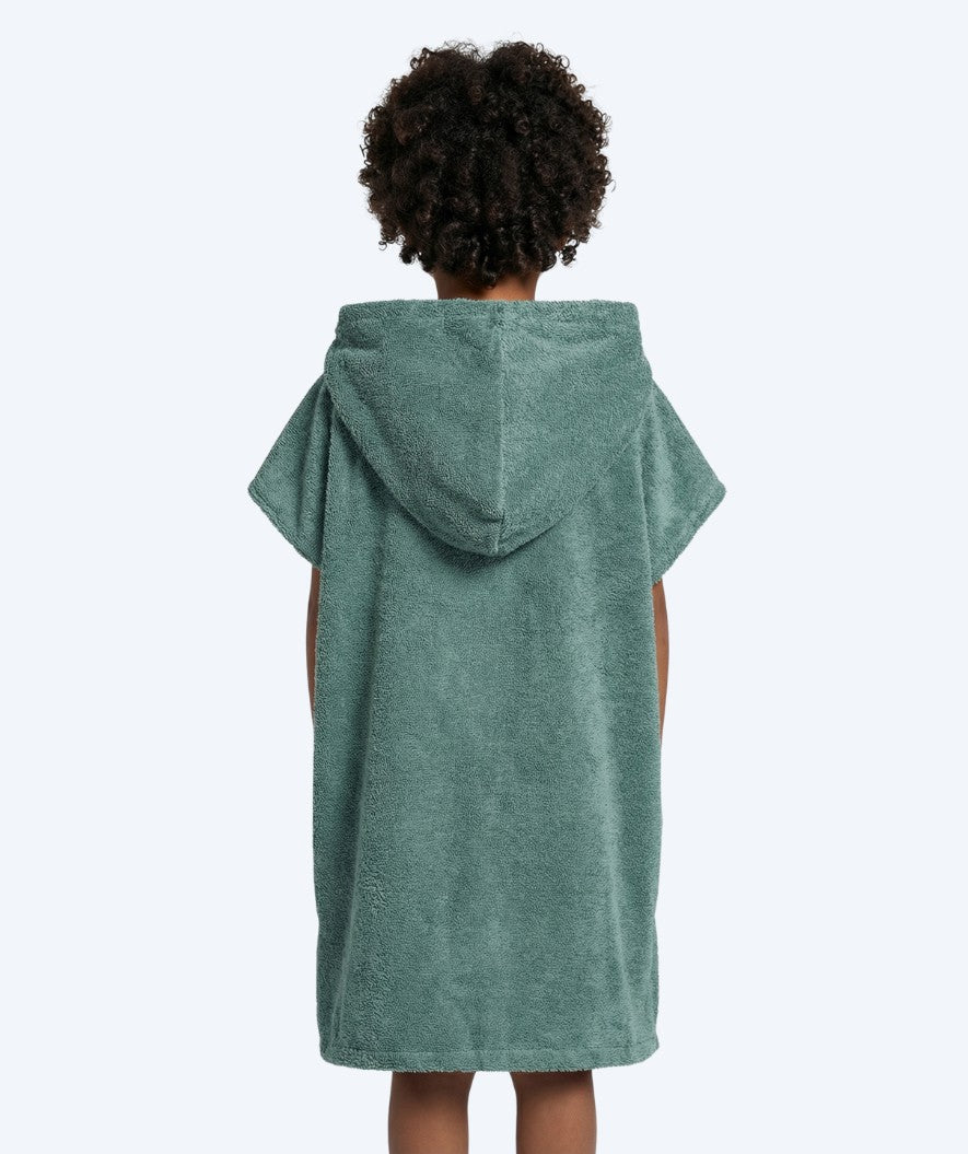 Watery bathing poncho for kids (1-6) - Cotton - Forest Green