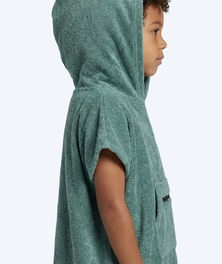 Watery bathing poncho for kids (1-6) - Cotton - Forest Green