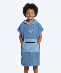 Watery bathing poncho for kids (1-6) - Cotton - Atlantic Blue