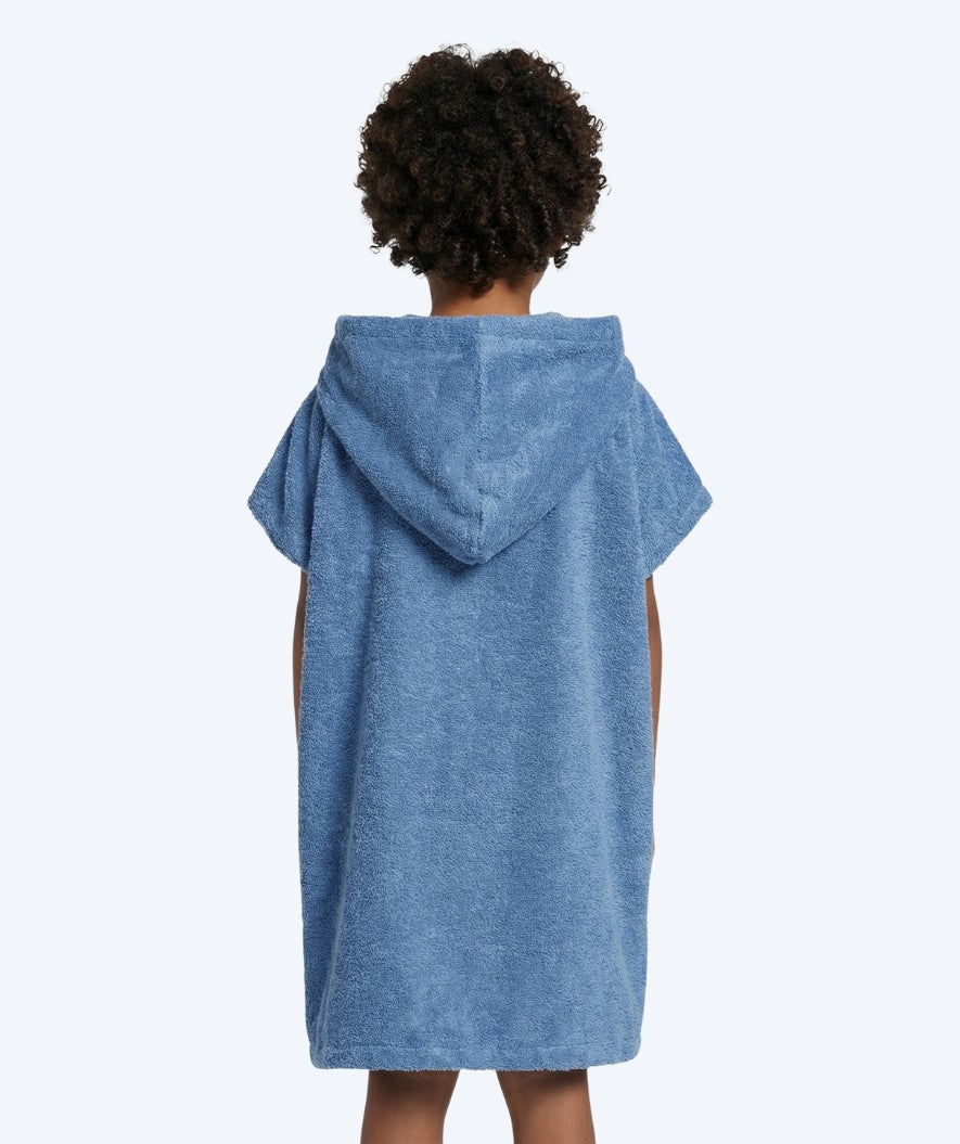 Watery bathing poncho for kids (1-6) - Cotton - Atlantic Blue
