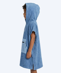 Watery bathing poncho for kids (1-6) - Cotton - Atlantic Blue