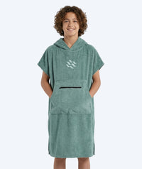 Watery bathing poncho for junior (6-15) - Cotton - Forest Green