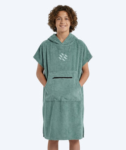 Watery bathing poncho for junior (6-15) - Cotton - Forest Green