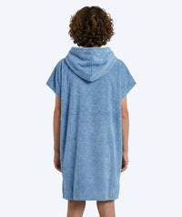 Watery bathing poncho for junior (6-15) - Cotton - Atlantic Blue