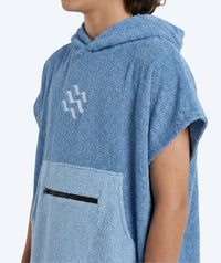 Watery bathing poncho for junior (6-15) - Cotton - Atlantic Blue