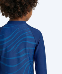 Watery UV-suit for children - Fjord Long Sleeve Rashguard - Dark blue