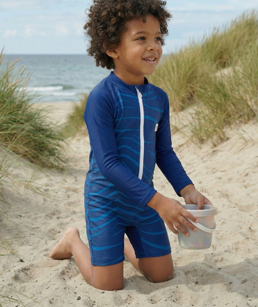 Watery UV-suit for children - Fjord Long Sleeve Rashguard - Dark blue