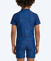Watery UV-suit for children - Fjord Short Sleeve Rashguard - Dark blue