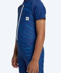 Watery UV-suit for children - Fjord Short Sleeve Rashguard - Dark blue