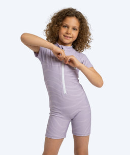 Watery UV-suit for children - Fjord Short Sleeve Rashguard - Purple