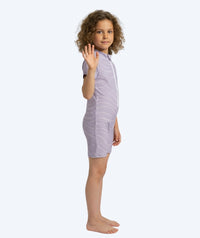 Watery UV-suit for children - Fjord Short Sleeve Rashguard - Purple