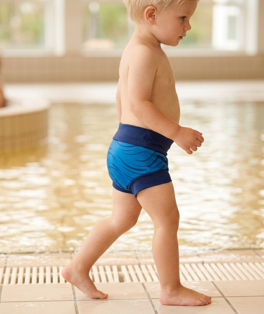 Watery swim nappies for kids - Neoprene Swim Nappy - Fjord Blue