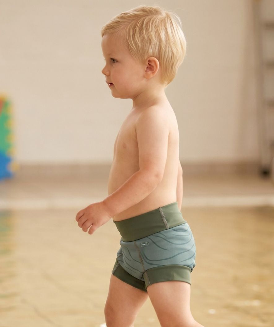 Watery swim nappies for kids - Neoprene Swim Nappy - Fjord Green