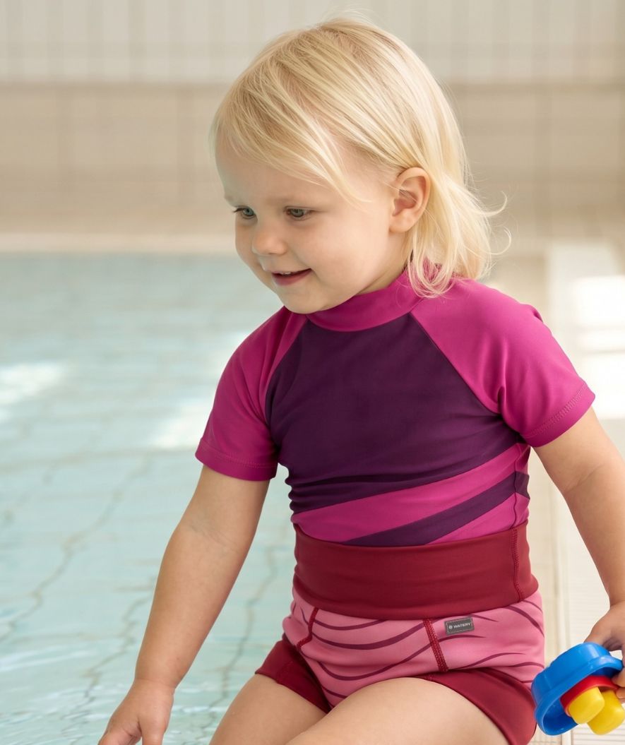 Watery swim nappies for kids - Neoprene Swim Nappy - Fjord Red