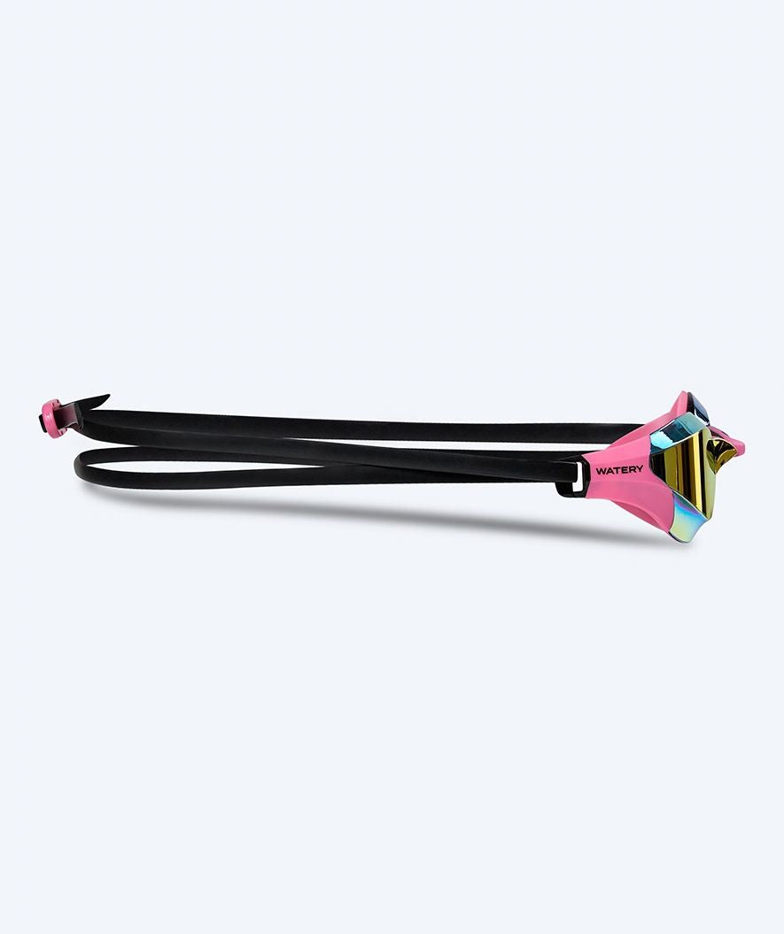 Watery Elite swimming goggles - Rattle Pro Mirror - Pink/red