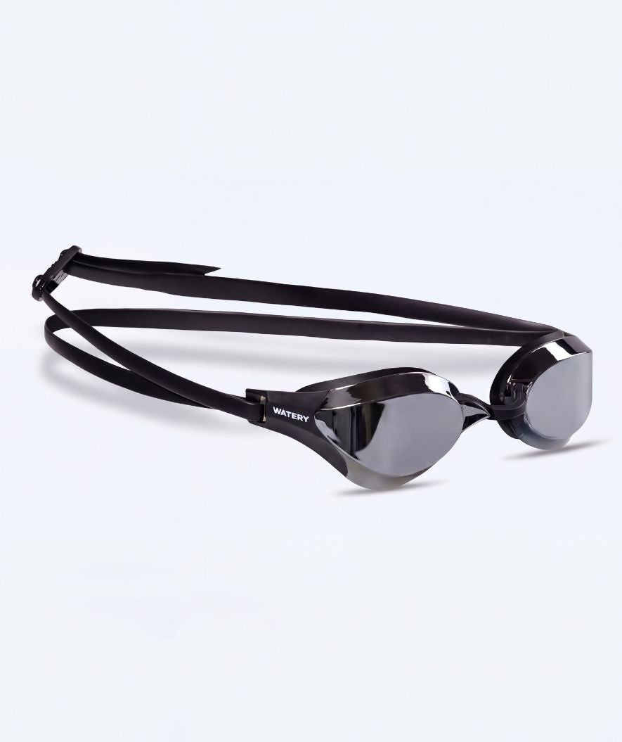 Watery Elite swimming goggles - Rattle Pro Mirror - Black/silver