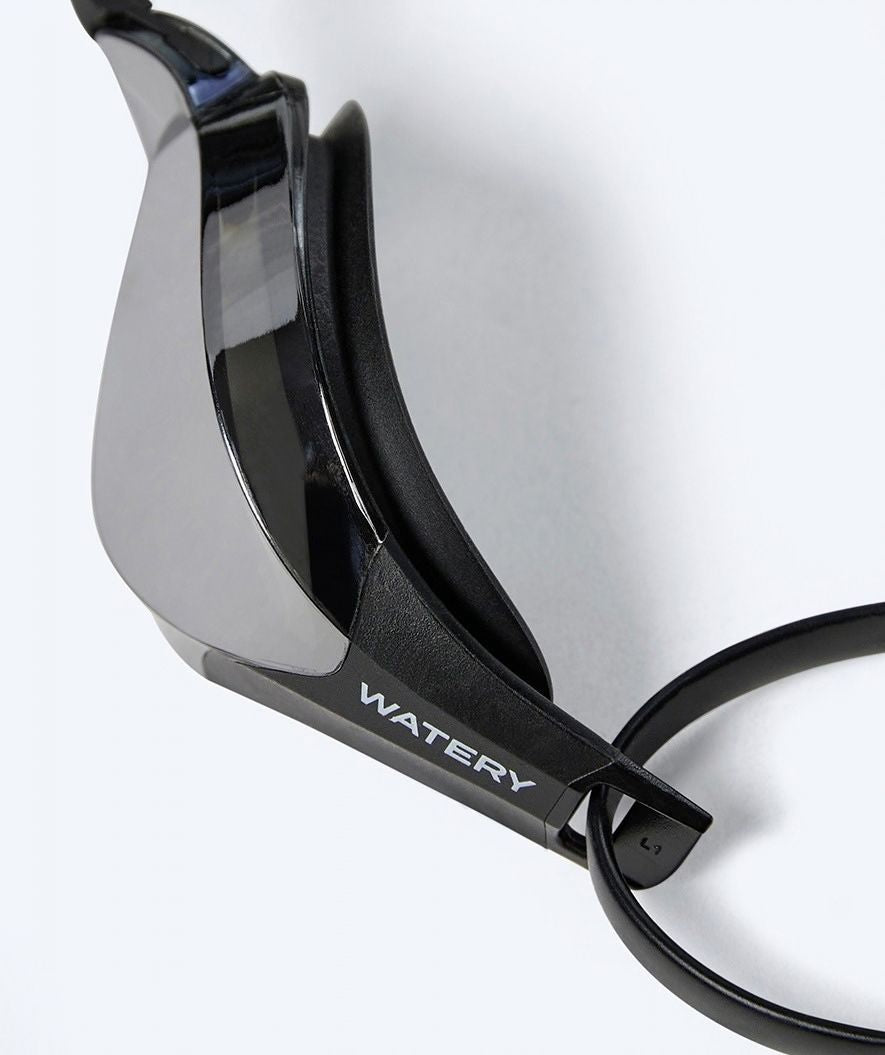 Watery Elite swimming goggles - Rattle Pro Mirror - Black/silver