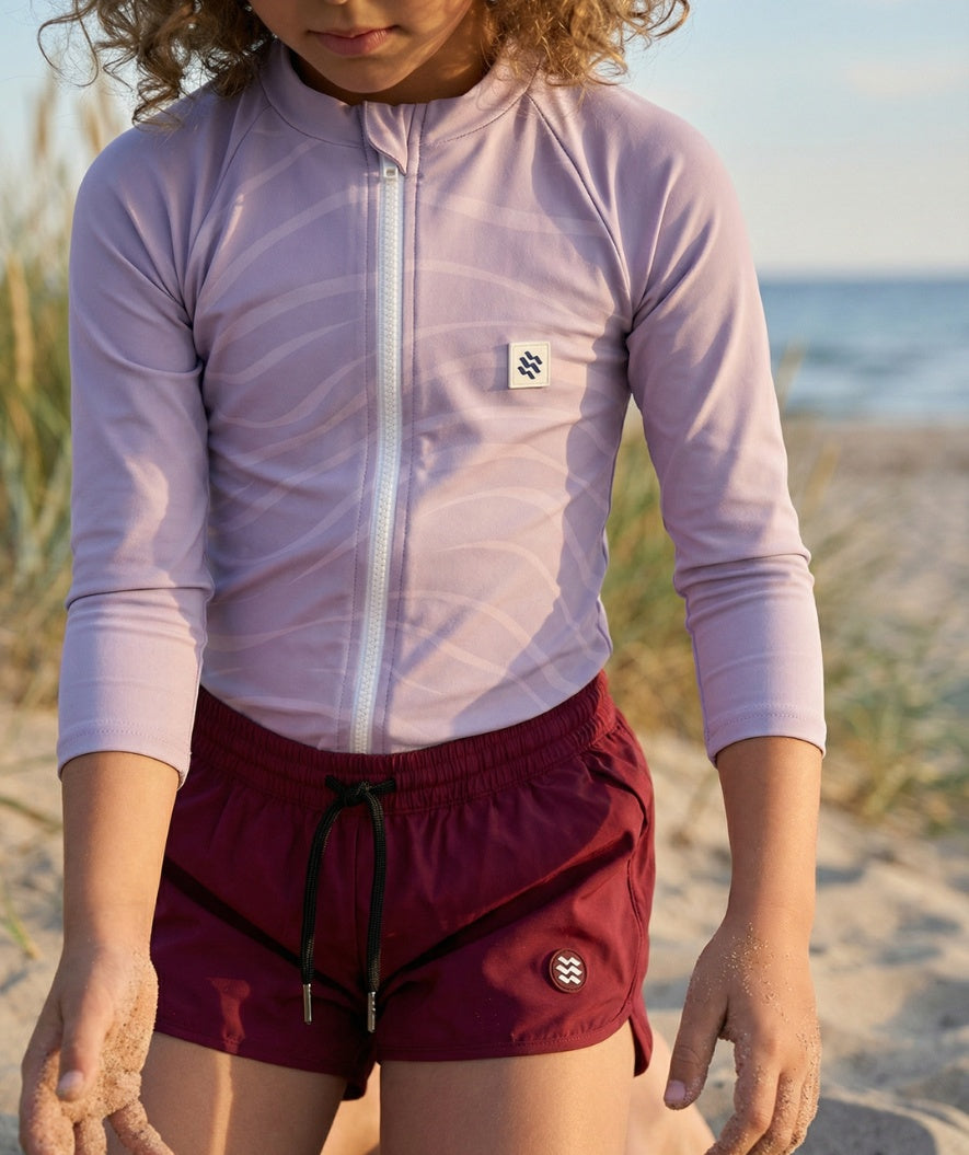 Watery UV-shirt for kids - Fjord Long Sleeve Rashguard - Purple