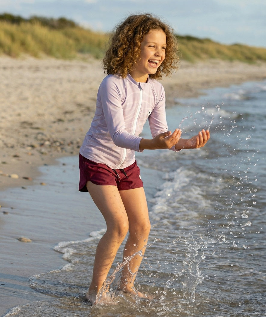 Watery UV-shirt for kids - Fjord Long Sleeve Rashguard - Pink