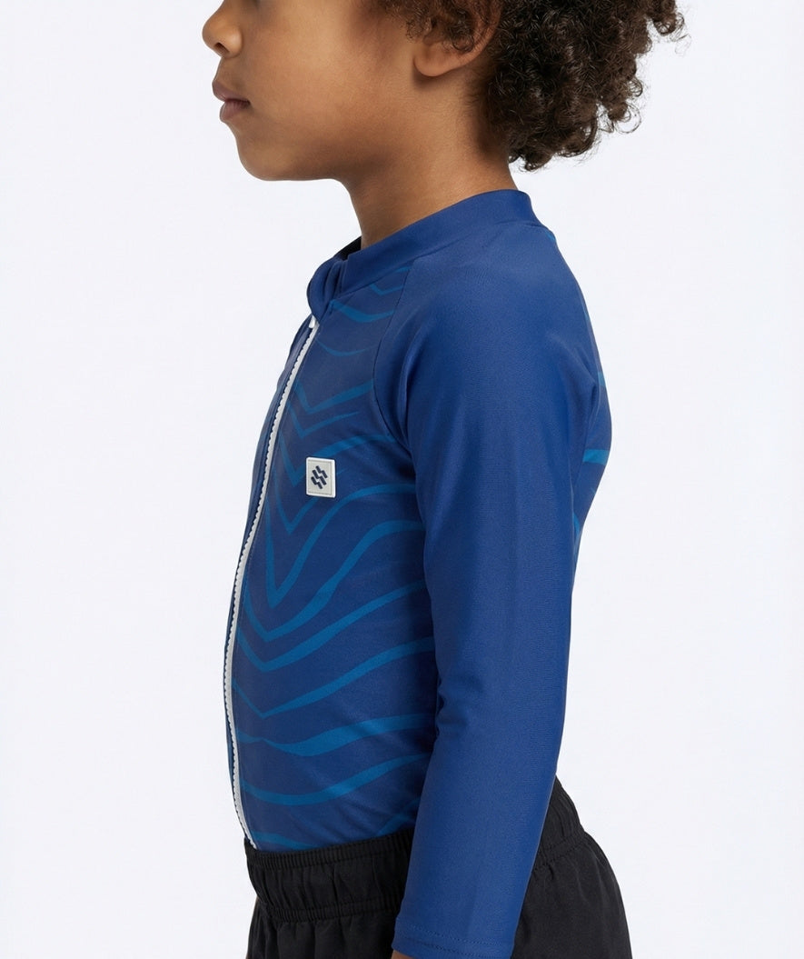 Watery UV-shirt for kids - Fjord Long Sleeve Rashguard - Dark blue