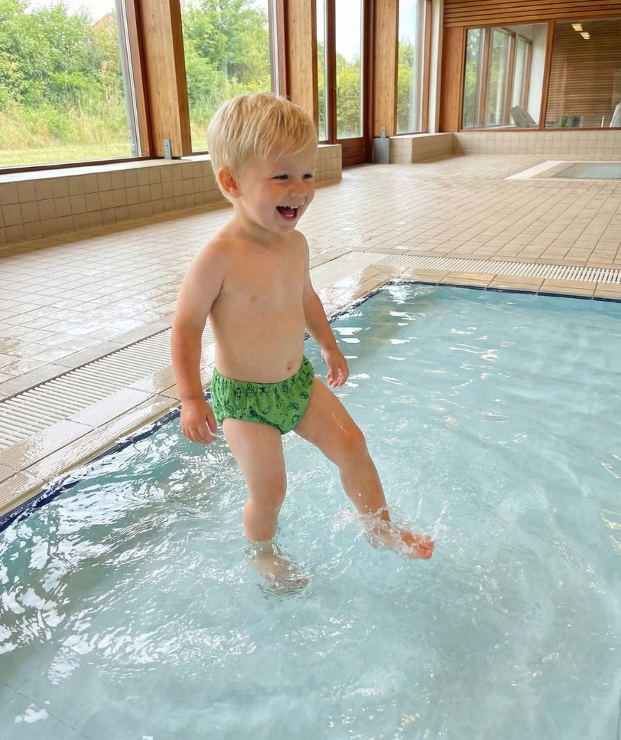 Watery swim nappies for kids - Foss Lining Nappy - Atlantic Green