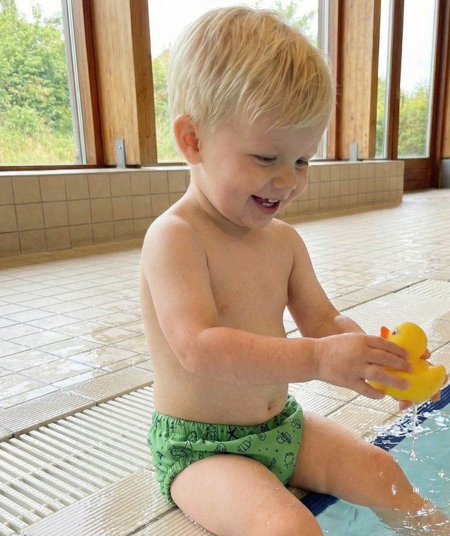 Watery swim nappies for kids - Foss Lining Nappy - Atlantic Green