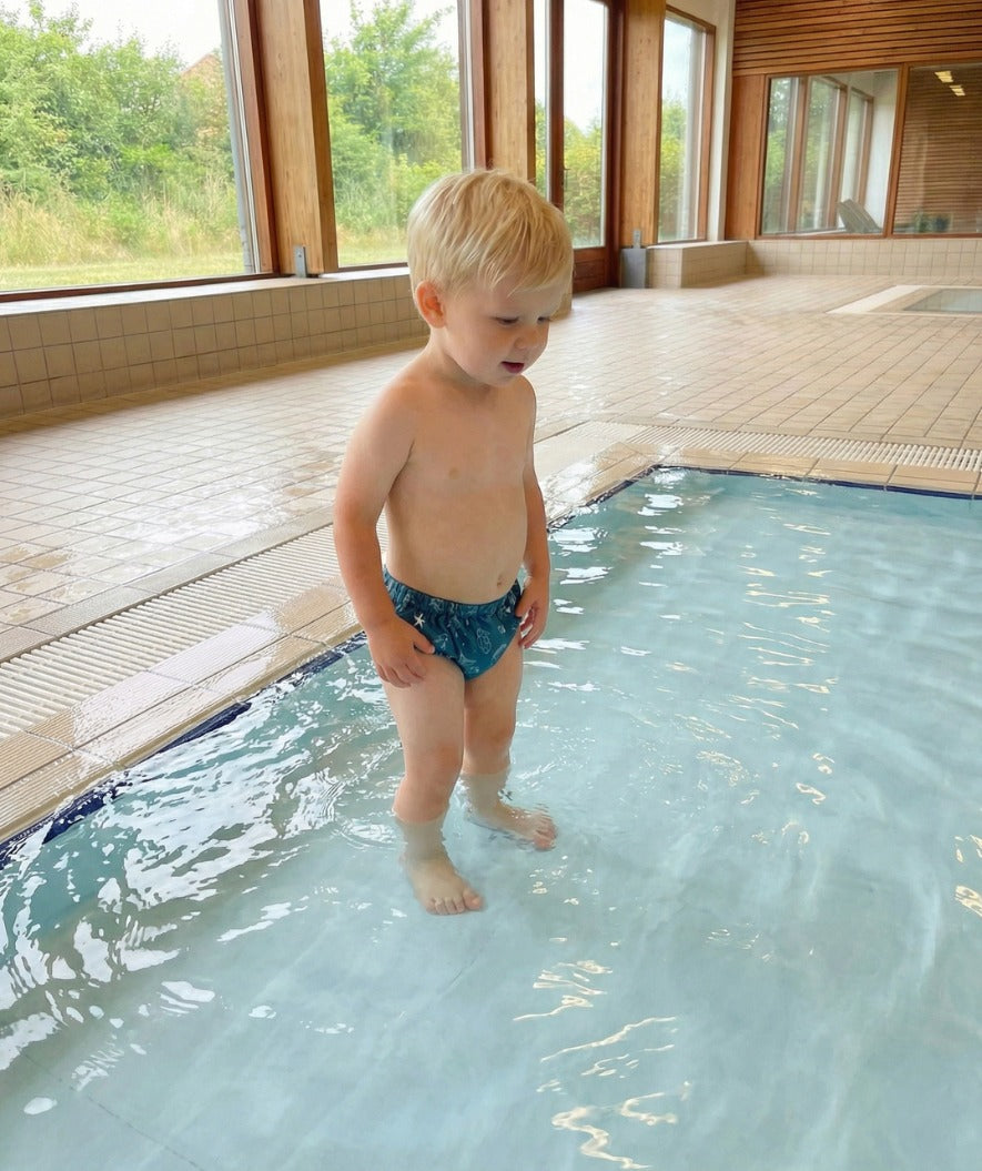 Watery swim nappies for kids - Foss Lining Nappy - Atlantic Blue