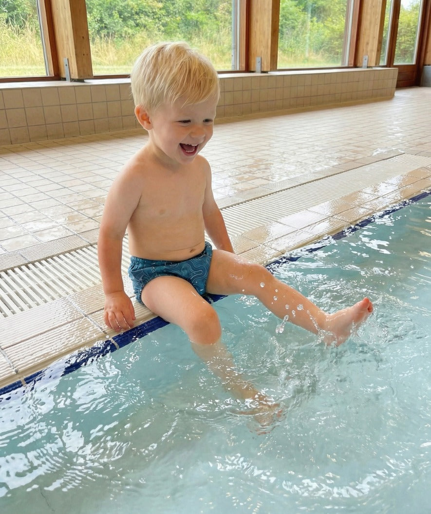 Watery swim nappies for kids - Foss Lining Nappy - Atlantic Blue