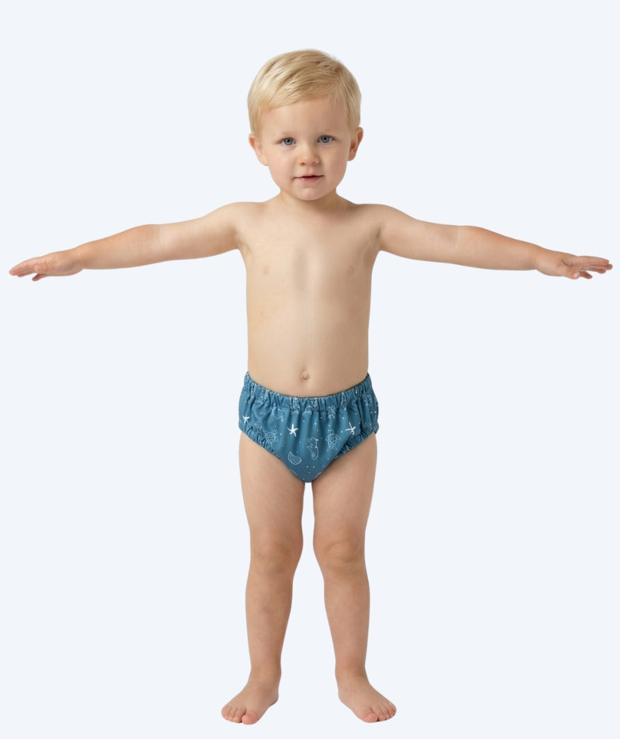 Watery swim nappies for kids - Foss Lining Nappy - Atlantic Blue