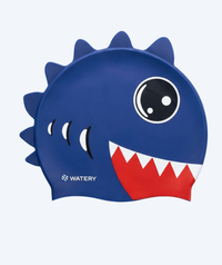 Watery swimming cap for kids - Dashers - Shark (Blue/red)