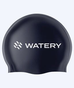 Watery swimming cap (from 10 years) - Signature Latex - Dark blue