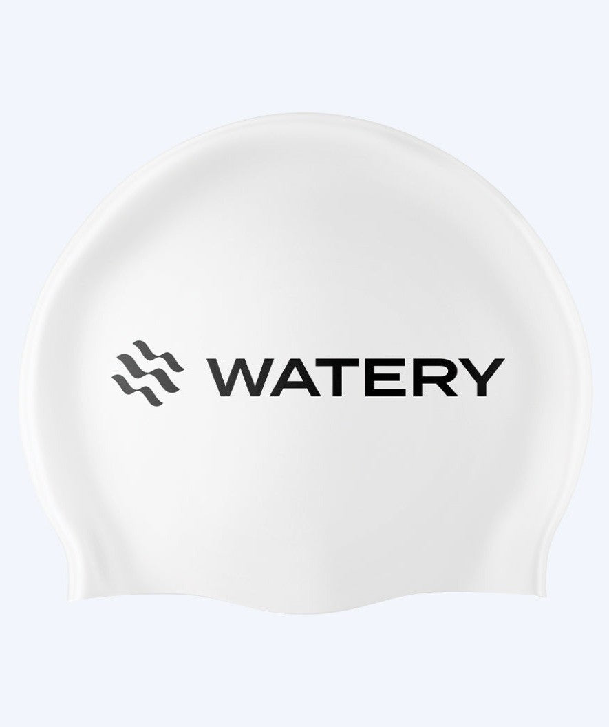 Watery swimming cap (from 10 years) - Signature Latex - White
