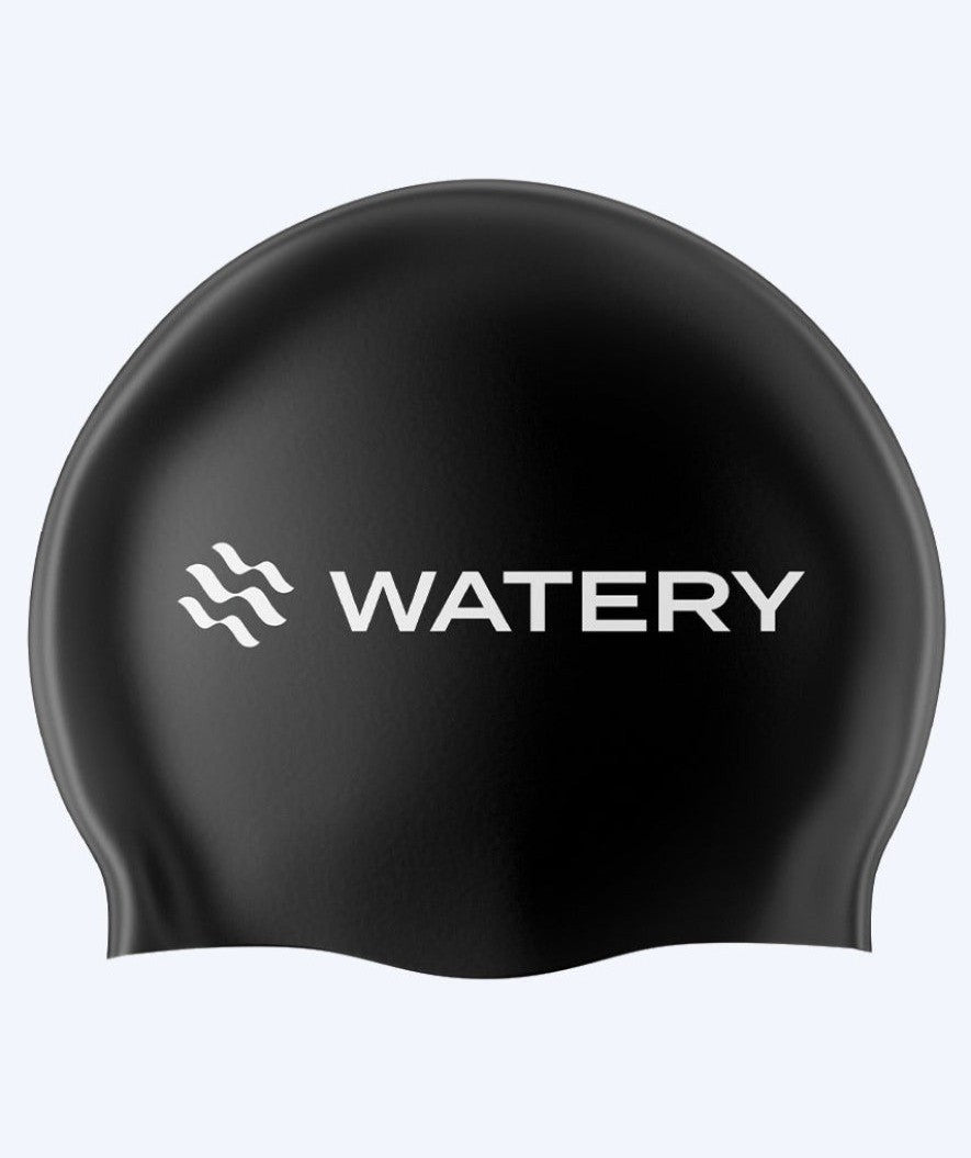 Watery swimming cap (from 10 years) - Signature Latex - Black
