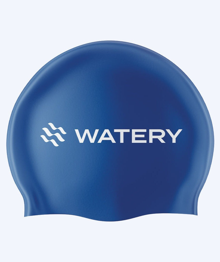 Watery swimming cap (from 10 years) - Signature Latex - Blue