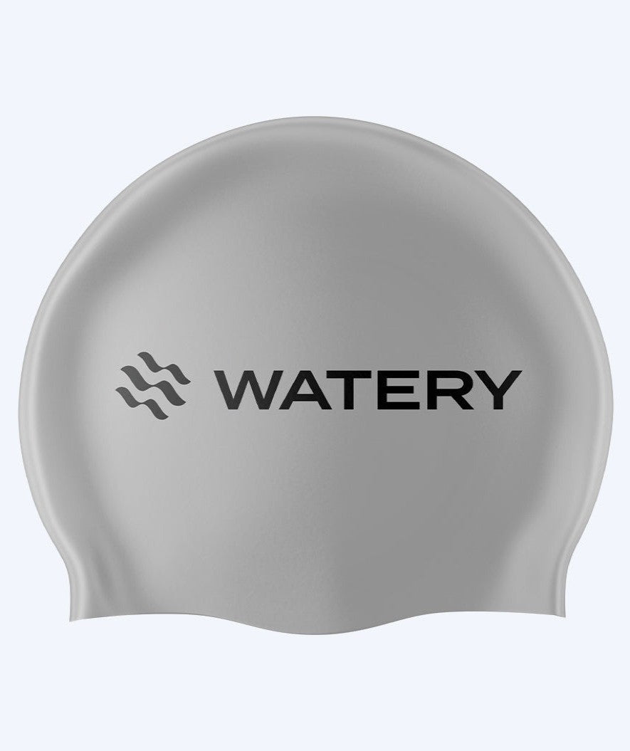 Watery swimming cap (from 10 years) - Signature Latex - Silver